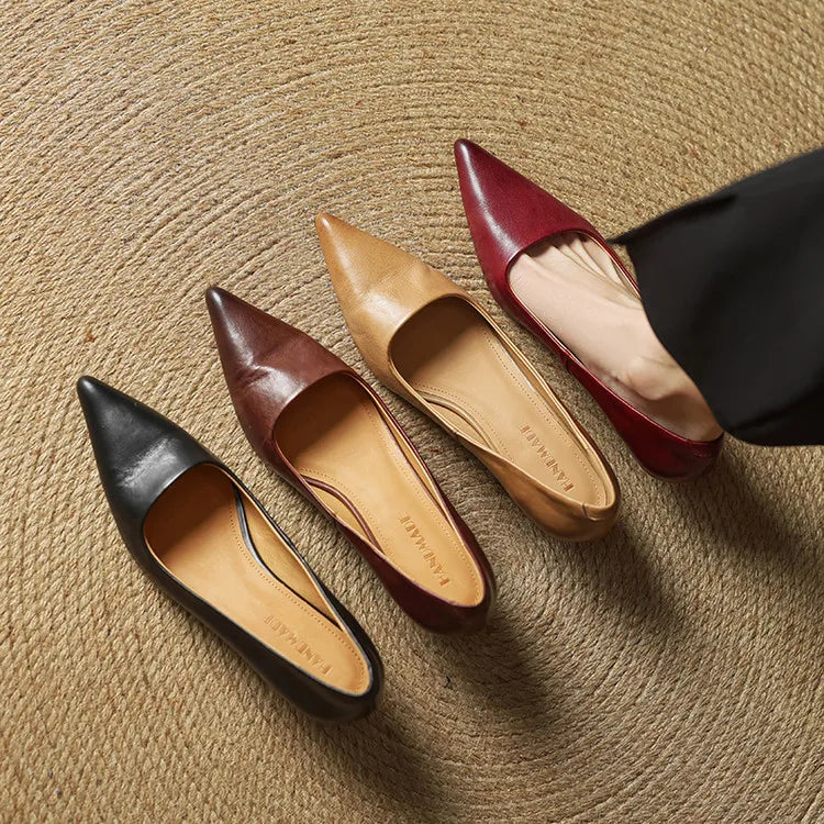 Anok Women’s Genuine Leather Heels – Elegant Comfortable Classic Style