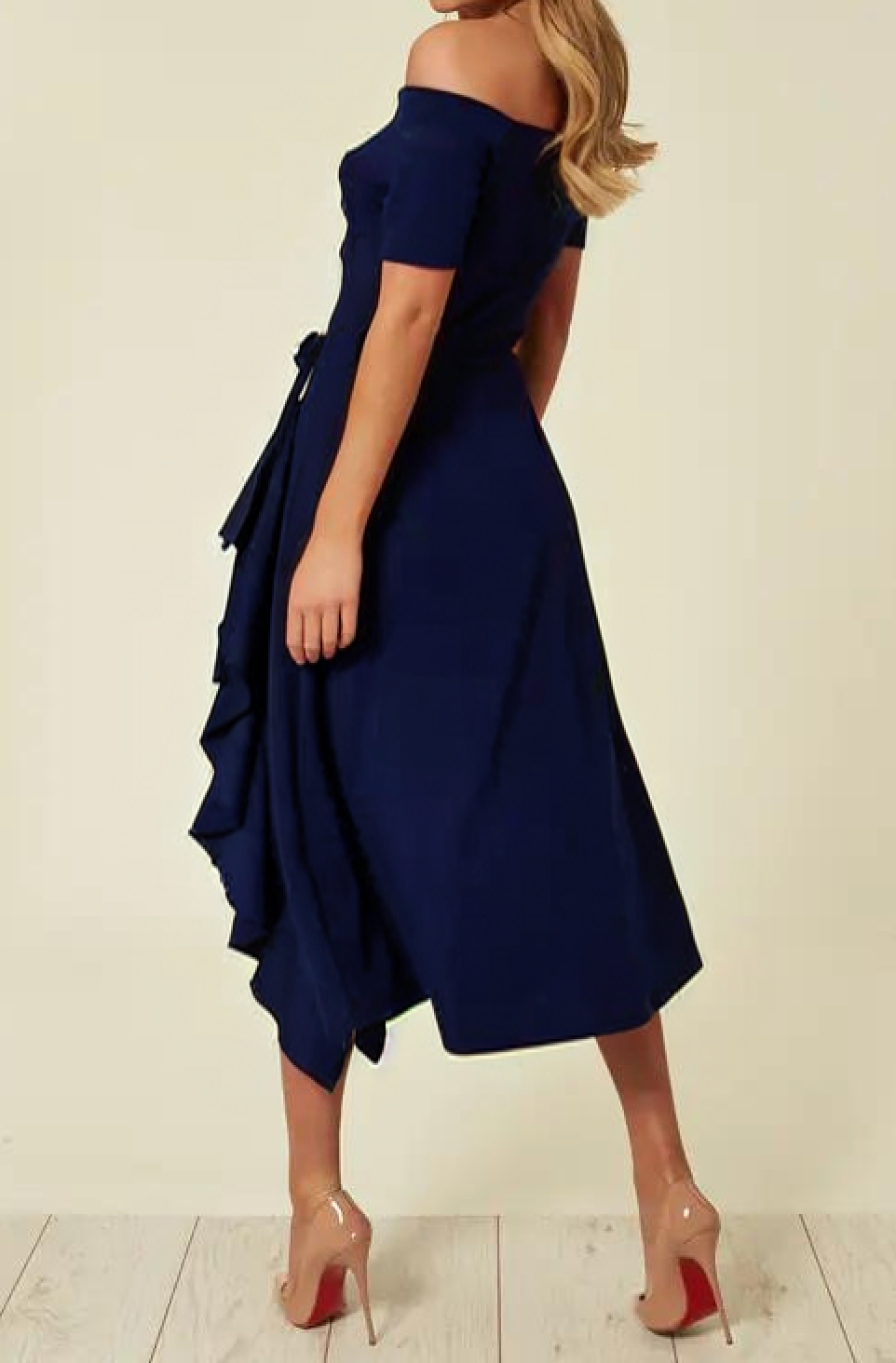Women’s Elegant Off-Shoulder Dress – Fitted Autumn Stylish Party Occasion Style
