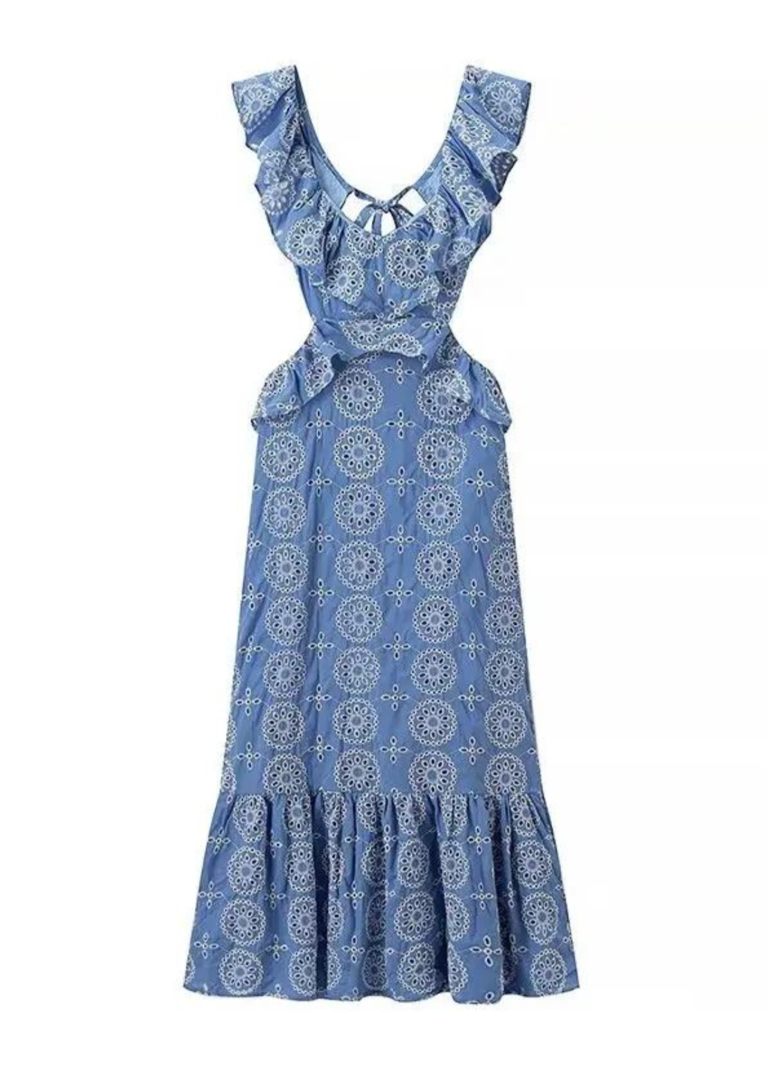 Women's Embroidered Maxi Dress – Boho Vacation Occasion Dress