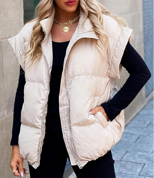 Oversized Puffer Vest - Warm and Easy