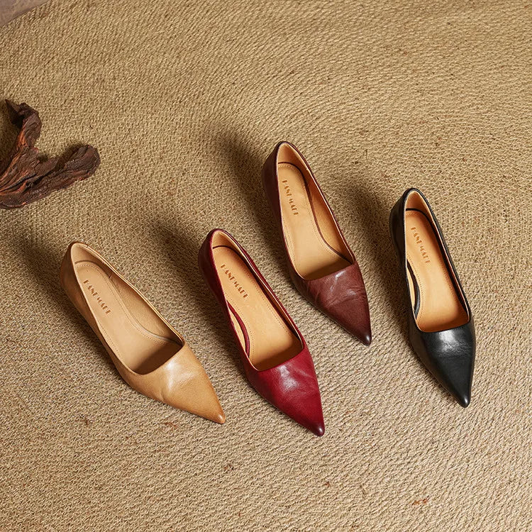 Anok Women’s Genuine Leather Heels – Elegant Comfortable Classic Style