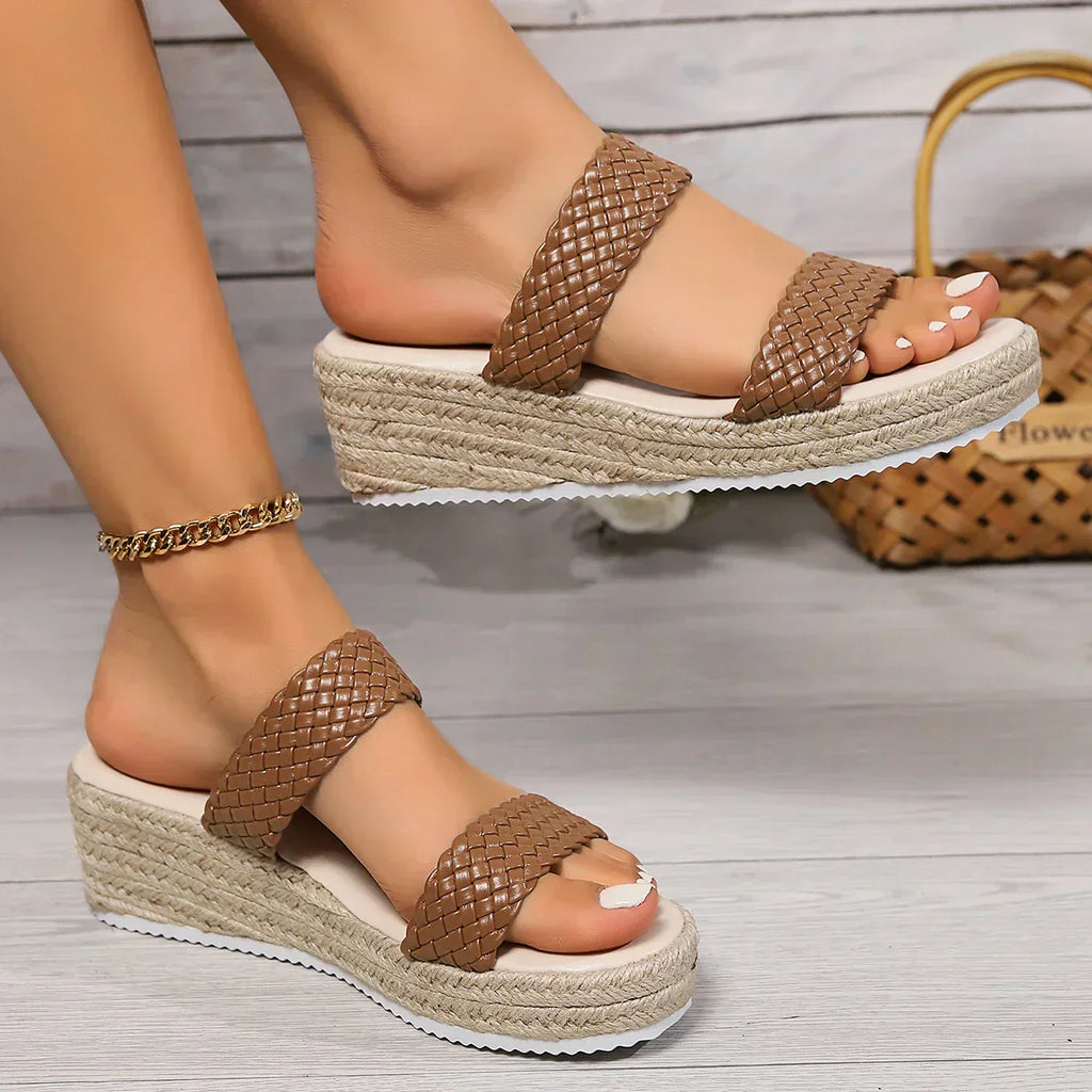 Women's Wedge Sandals - Comfortable Slip-On Platform Summer Style
