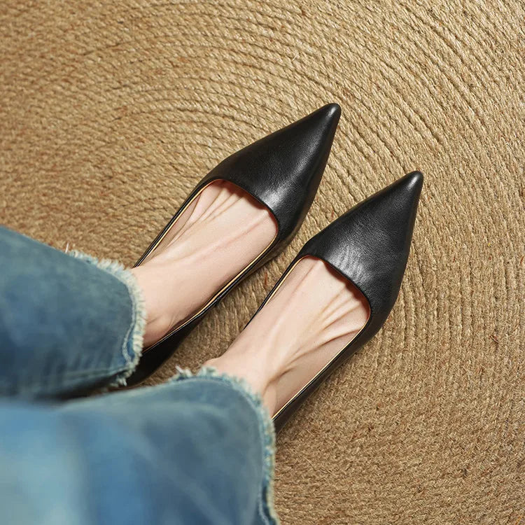 Anok Women’s Genuine Leather Heels – Elegant Comfortable Classic Style