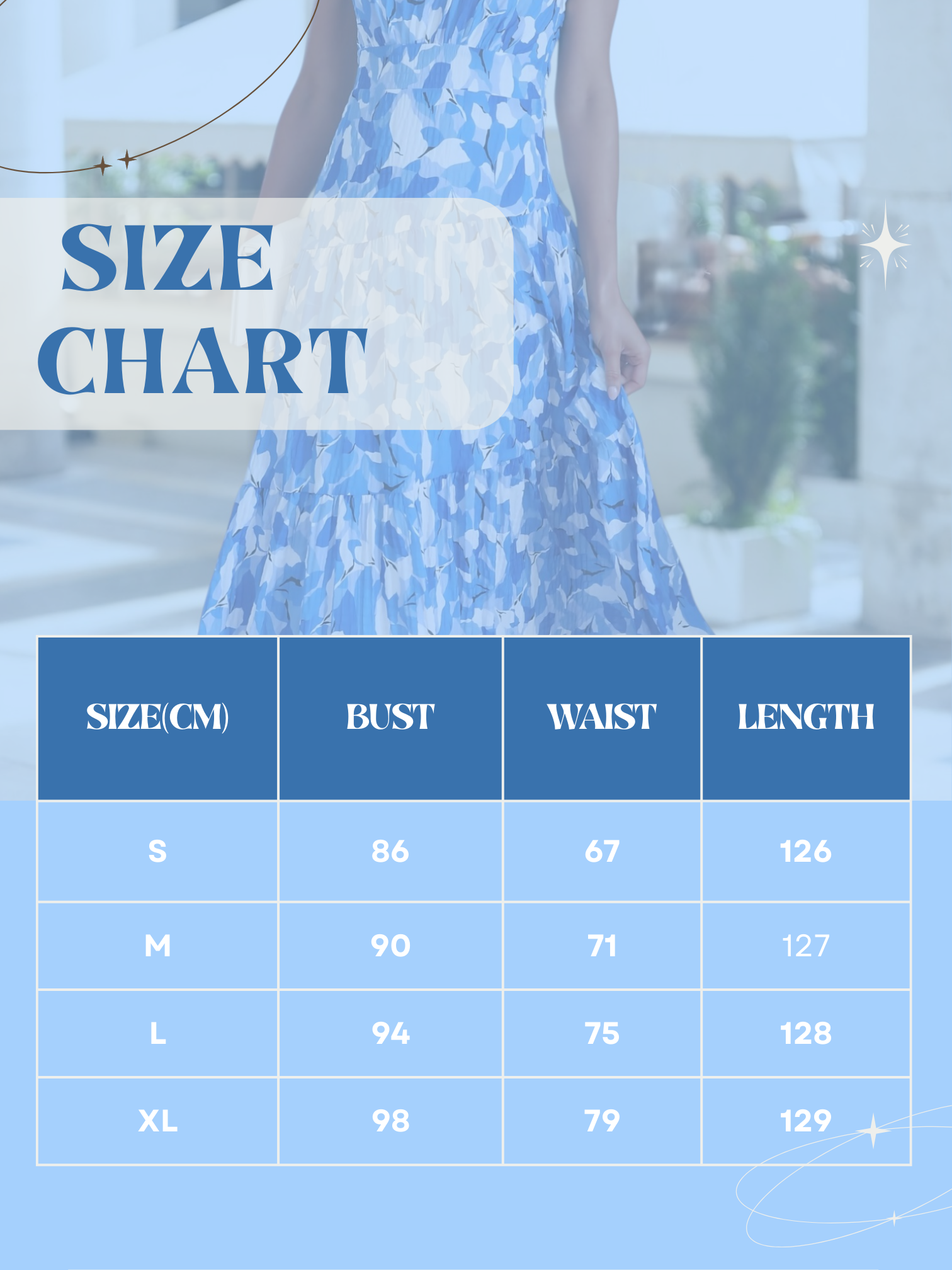 Women's Blue Floral Sleeveless Maxi Dress – Knot Strap Shirred Back Flowy Summer Dress