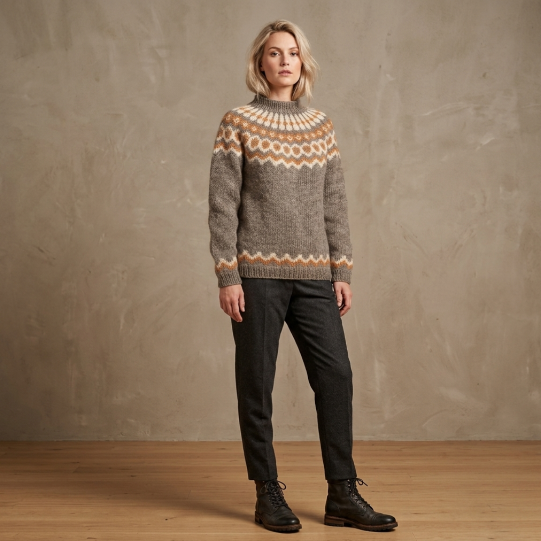 Nordic Turtleneck Wool Sweater - Warm and Soft