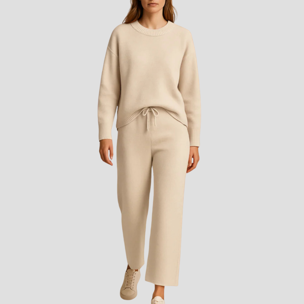 Soft Loungewear Set Women - Two-Piece, Knit Fabric, Comfy and Casual