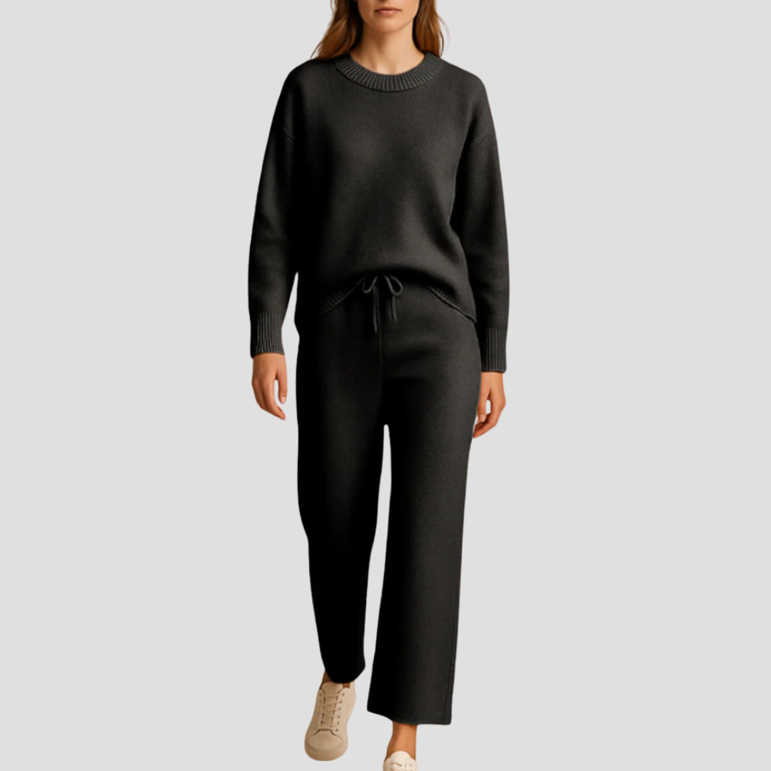 Soft Loungewear Set Women - Two-Piece, Knit Fabric, Comfy and Casual