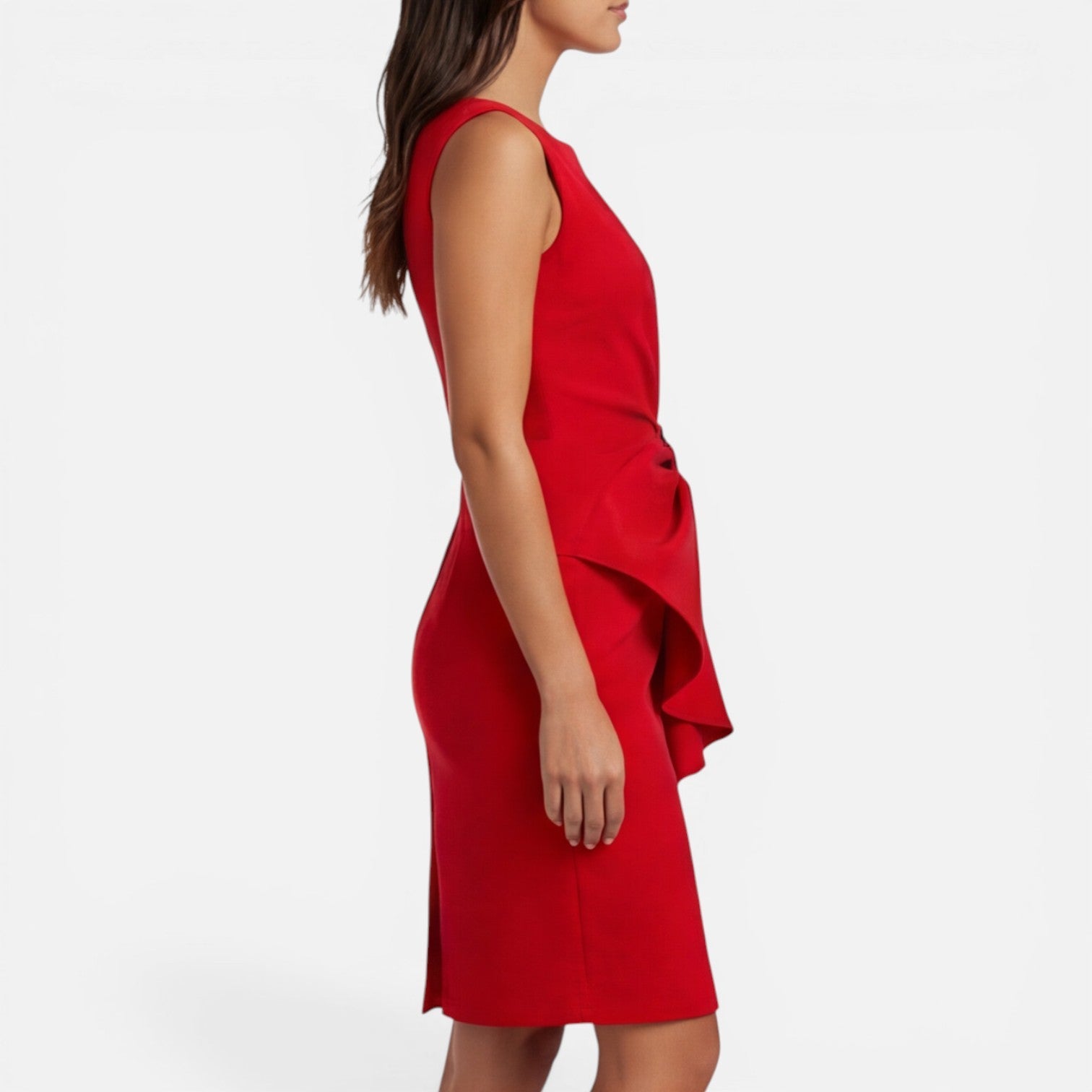 Women’s Sculpted Bow Cocktail Dress – Elegant Slim Fit Formal Dress