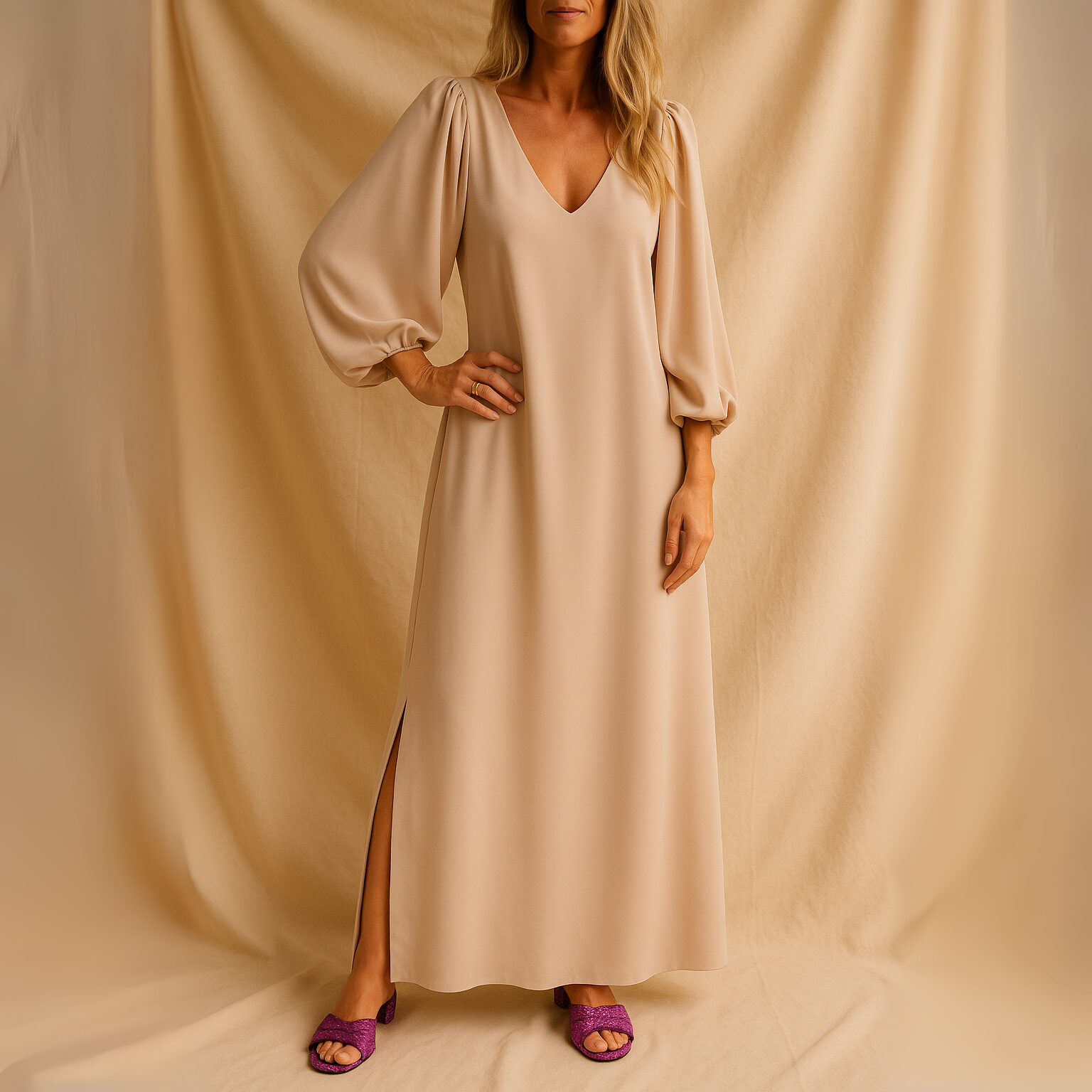 Women's Elegant Evening Maxi Dress – Flowy Formal Occasion Dress