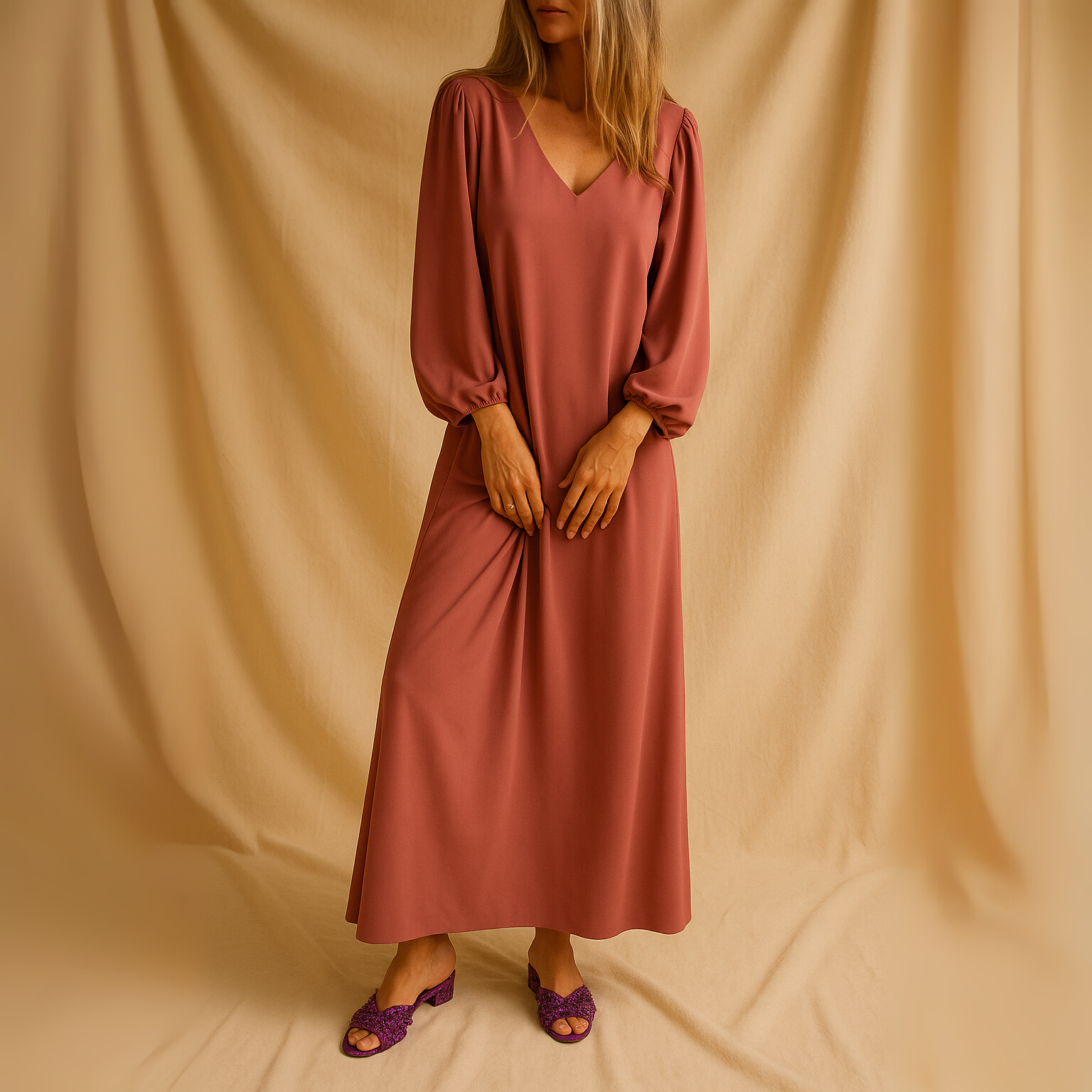 Women's Elegant Evening Maxi Dress – Flowy Formal Occasion Dress