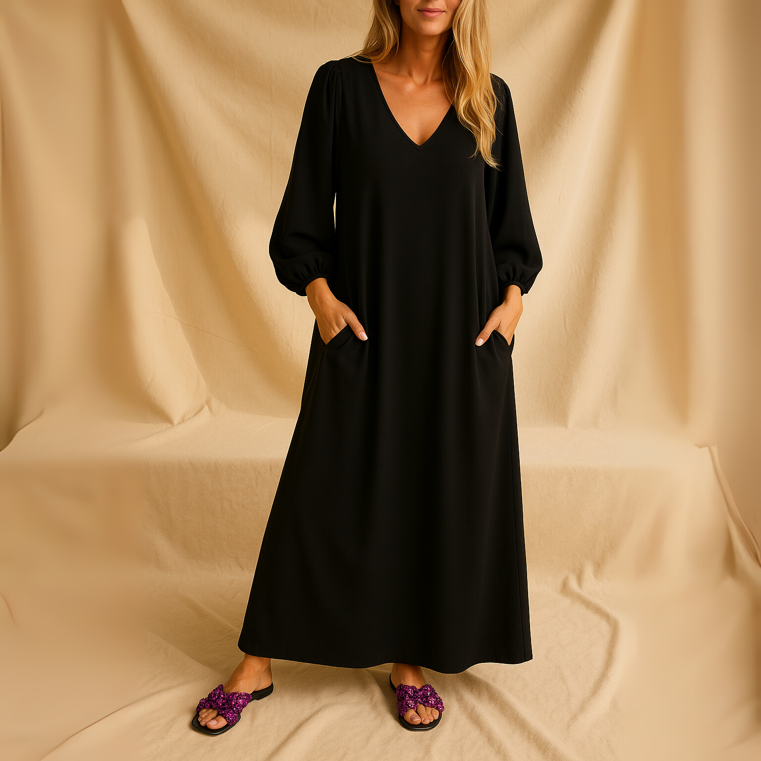 Women's Elegant Evening Maxi Dress – Flowy Formal Occasion Dress