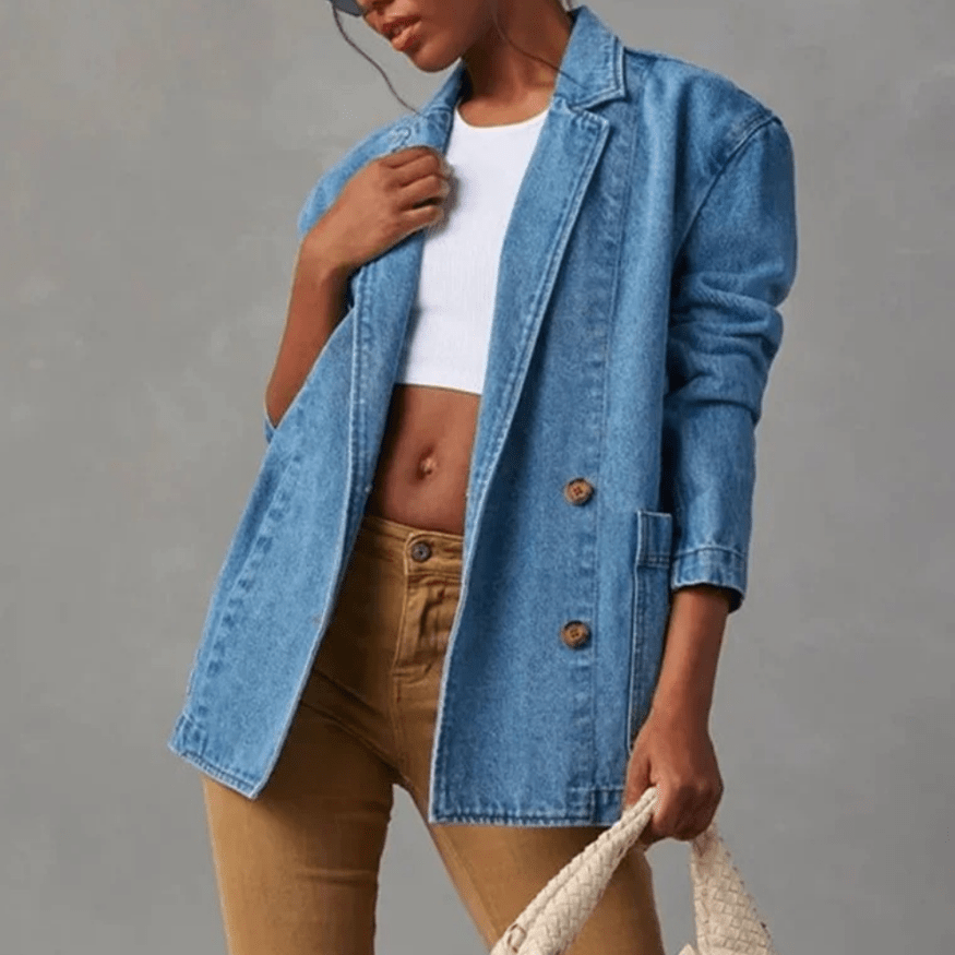 Feminine Denim Jacket - Casual and Modern