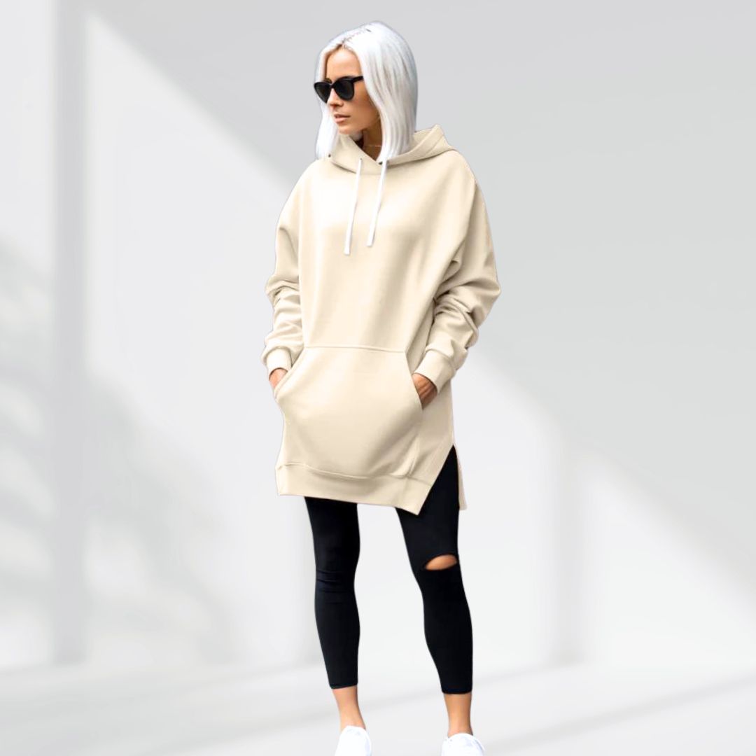 Women’s Oversized Sweatshirt Dress – Soft Lined Autumn Casual Cozy Style