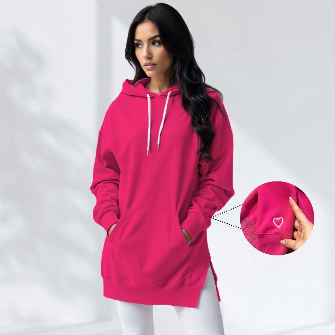 Women’s Oversized Sweatshirt Dress – Soft Lined Autumn Casual Cozy Style