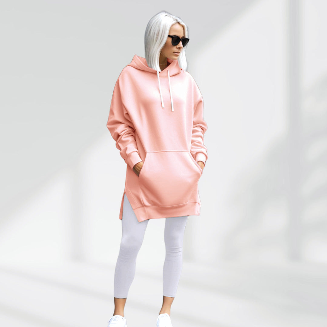 Women’s Oversized Sweatshirt Dress – Soft Lined Autumn Casual Cozy Style