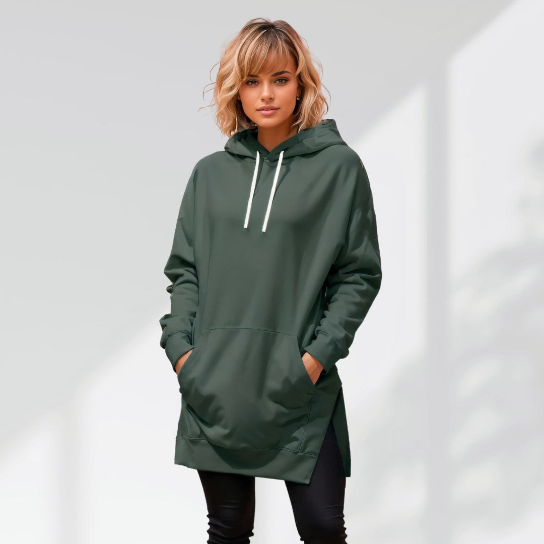 Women’s Oversized Sweatshirt Dress – Soft Lined Autumn Casual Cozy Style