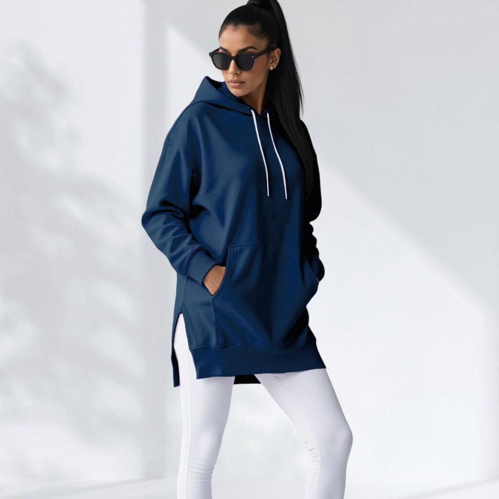 Women’s Oversized Sweatshirt Dress – Soft Lined Autumn Casual Cozy Style