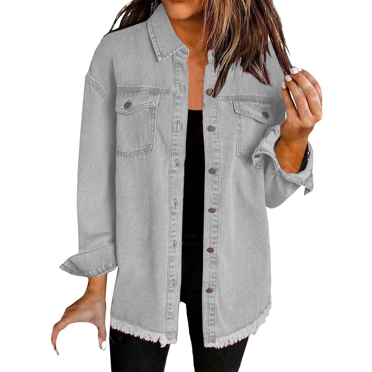 Women’s Classic Denim Jacket – Timeless Casual Button-Up Everyday Layering Style