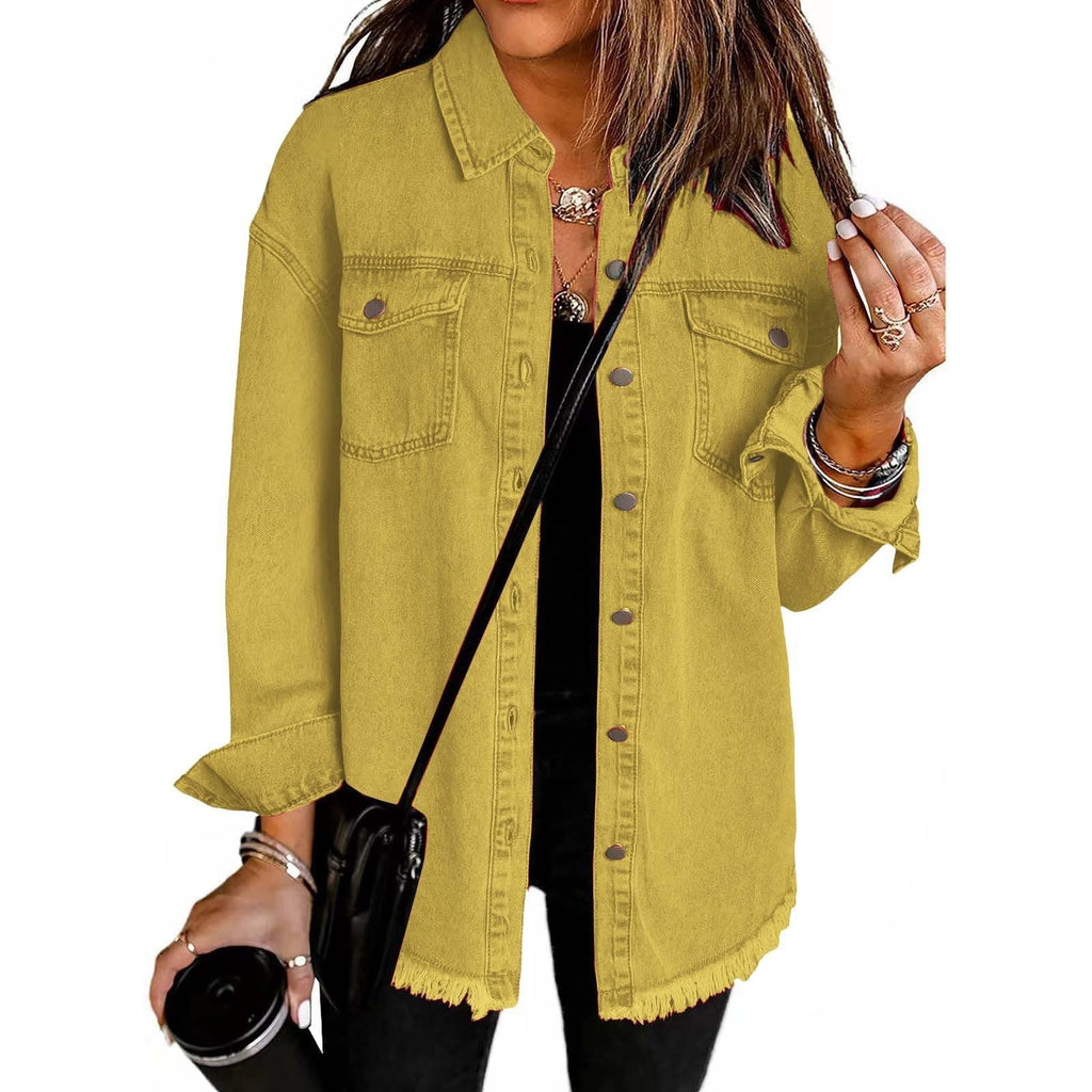 Women’s Classic Denim Jacket – Timeless Casual Button-Up Everyday Layering Style