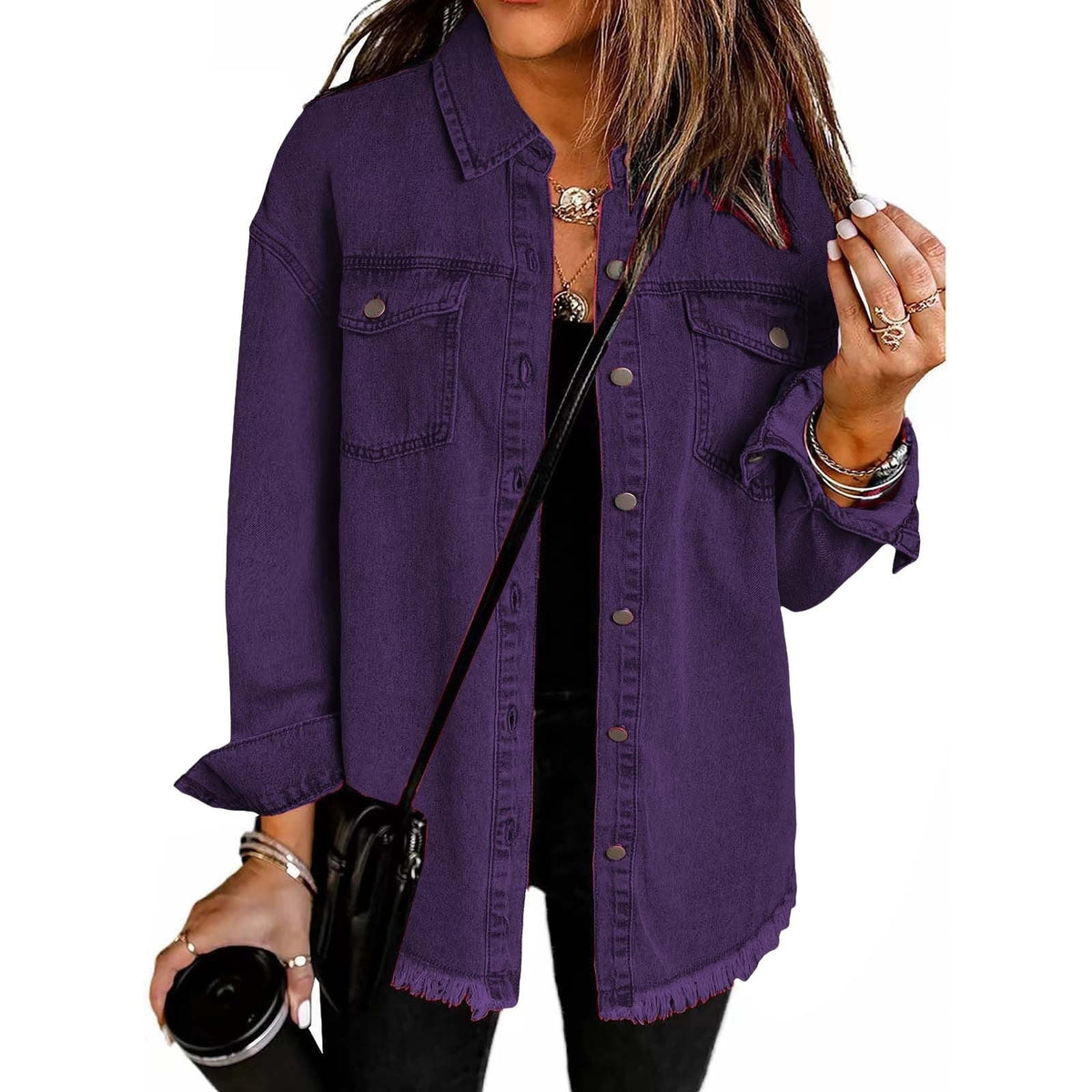 Women’s Classic Denim Jacket – Timeless Casual Button-Up Everyday Layering Style