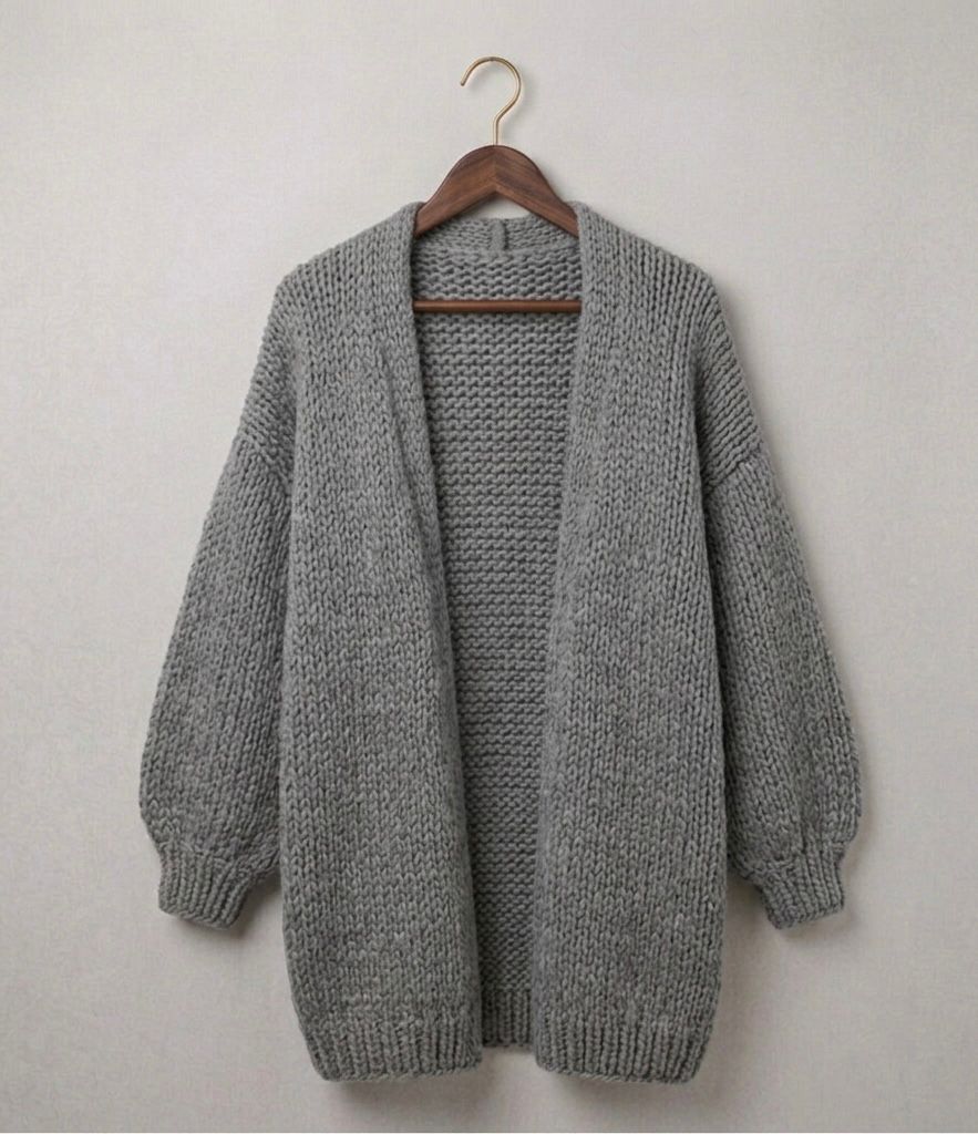 Oversized Knit Cardigan - Soft and Relaxed