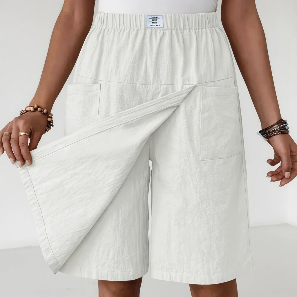 Women's Pocket Skort with Elastic Waist – Active Casual Summer Style