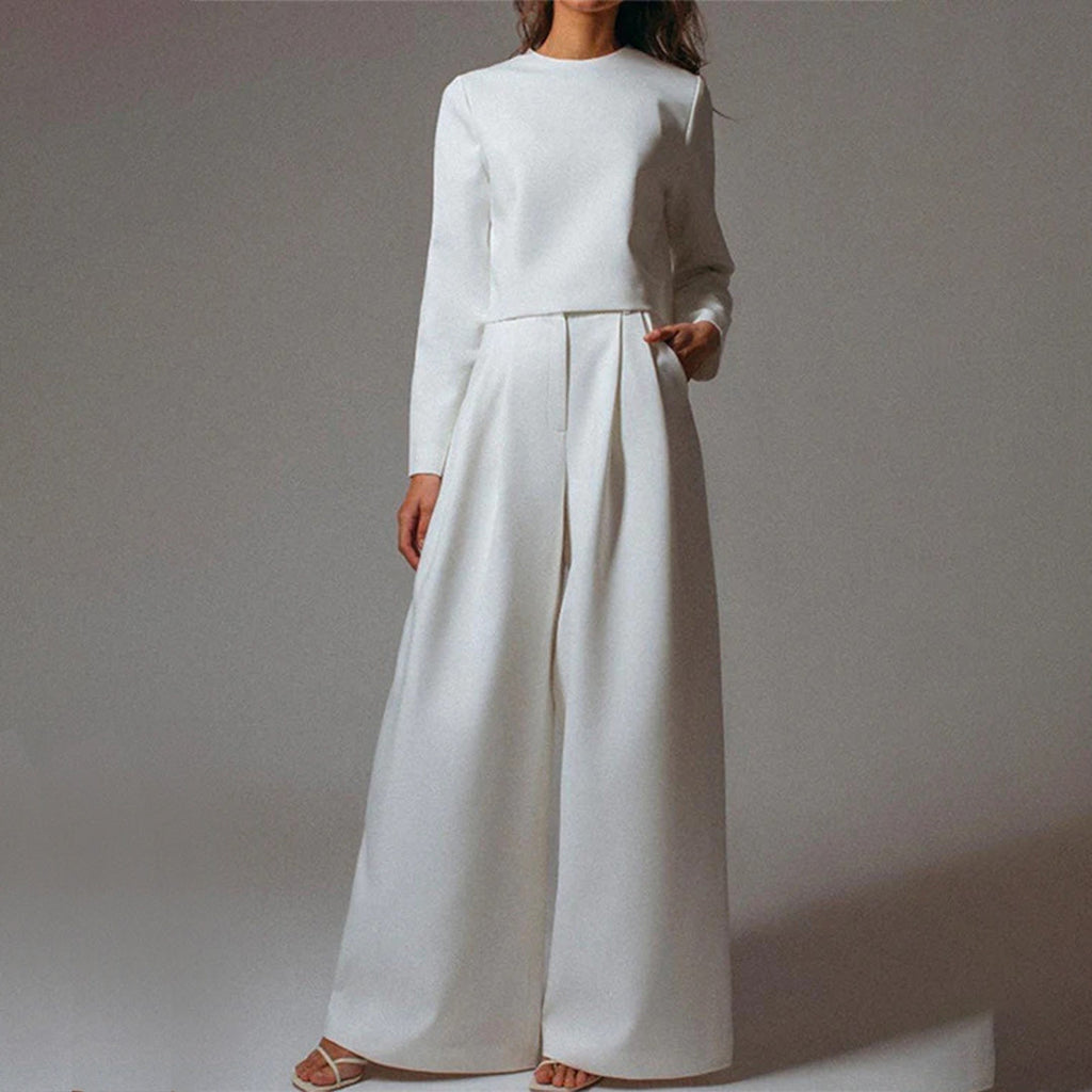 Women’s Elegant Two-Piece Palazzo Set – Relaxed Fit Stylish Outfit