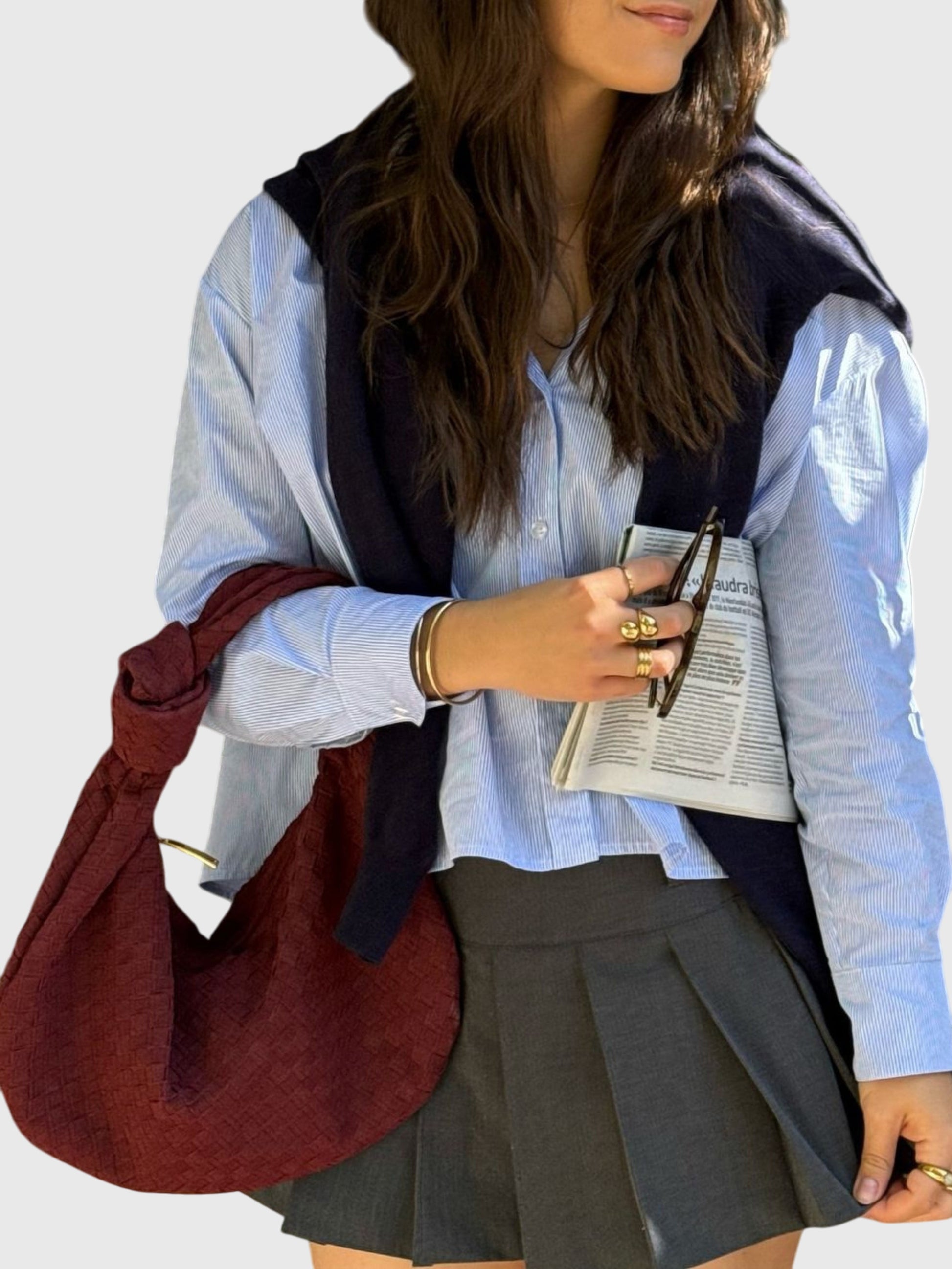 Women’s Medium Suede Woven Bag – Elegant Knotted Chic Style