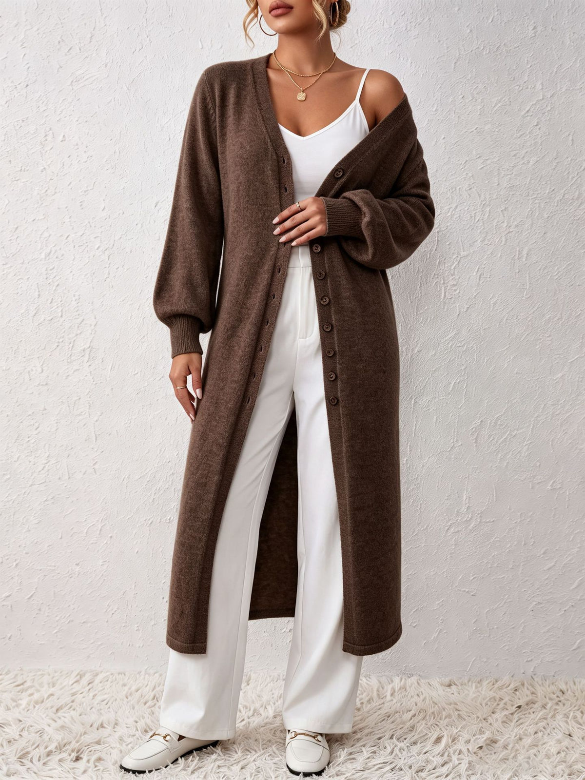 Women’s Knitted Cardigan  – Stylish Cozy Elegant Everyday Wear