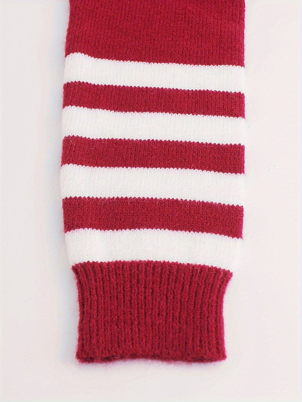 Women’s Ribbed Sweater with Striped Cuffs – Modern Cozy Knit