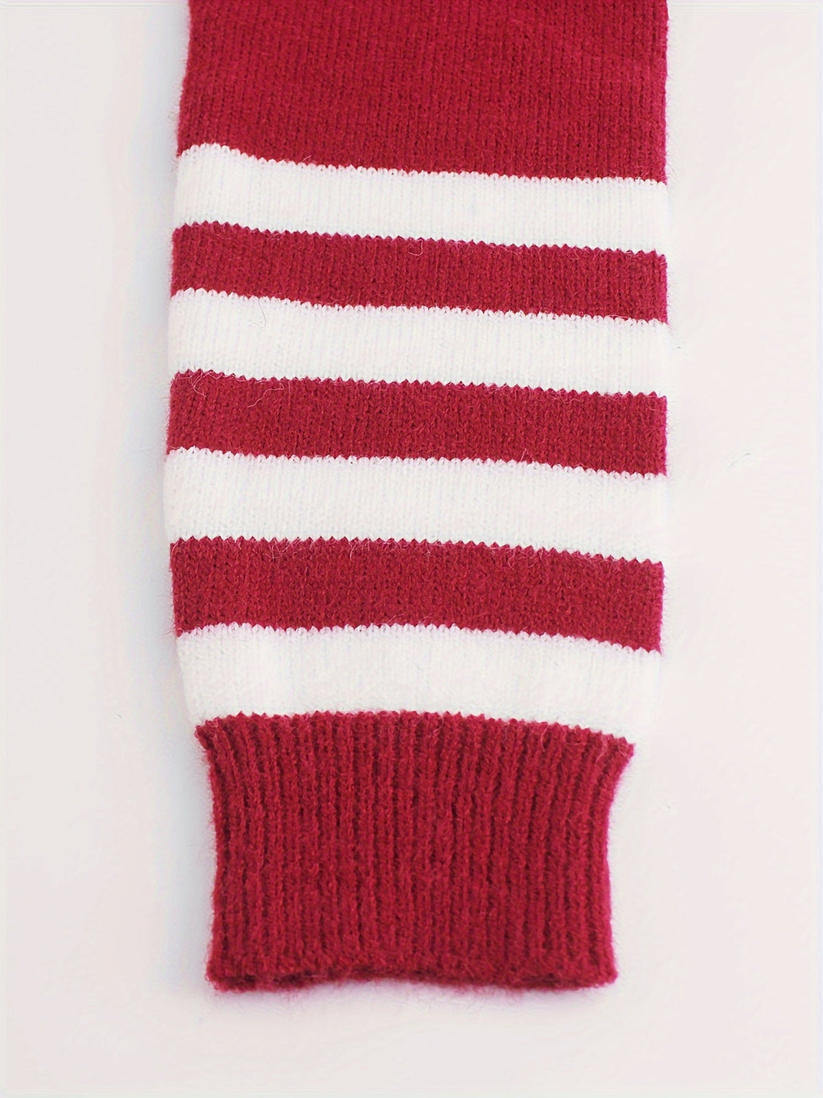 Women’s Ribbed Sweater with Striped Cuffs – Modern Cozy Knit