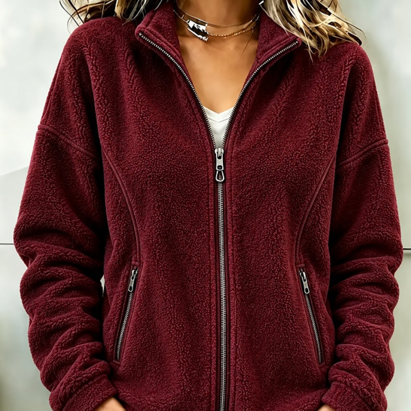 Women's Relaxed Long-Sleeve Cardigan - Flowy and Elegant