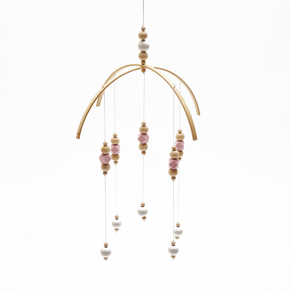 Nordic-style Wooden Bead Bed Bell – Children's Room Decoration