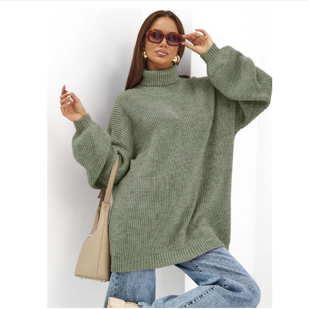 Turtleneck Knit Top - Warm and Fashionable