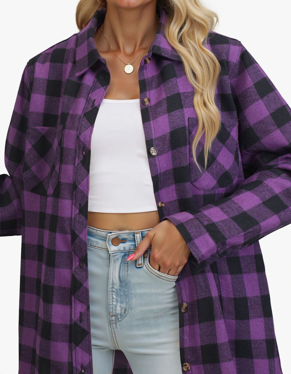 Casual Flannel Plaid Shirt - Relaxed and Warm