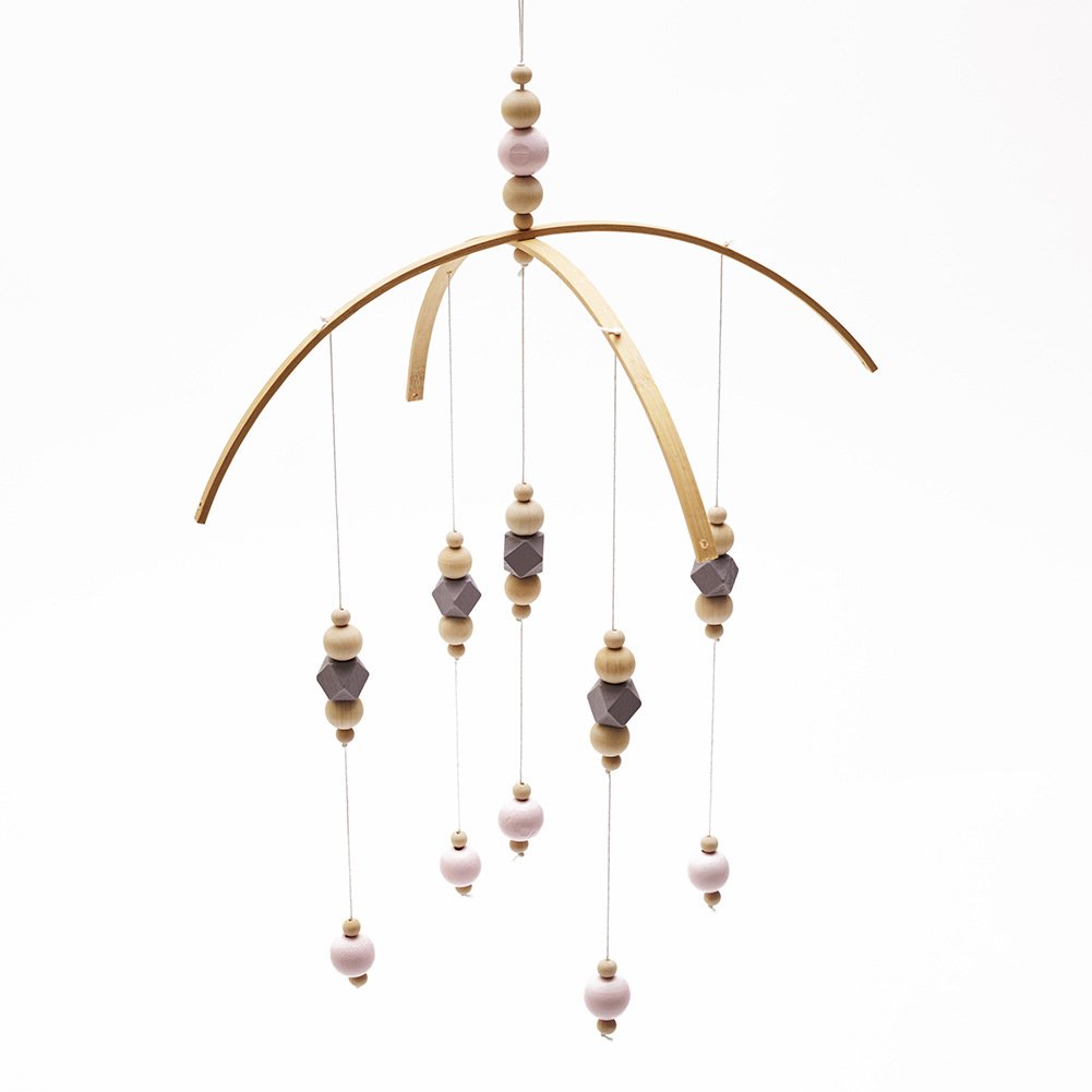 Nordic-style Wooden Bead Bed Bell – Children's Room Decoration