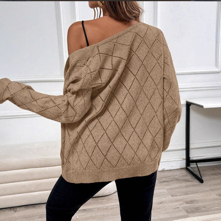 Open-Knit Long-Sleeve Cardigan - Light and Elegant