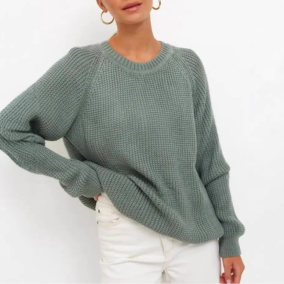 Women's Thick Knit Sweater - Soft Solid Color Cozy Everyday Knit