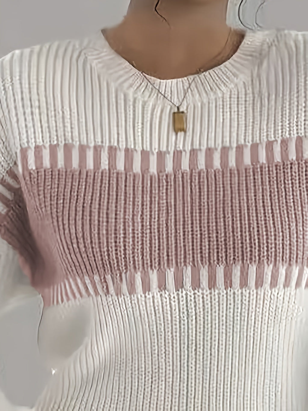 Women’s Colorblock Striped Sweater – Soft Casual Knit