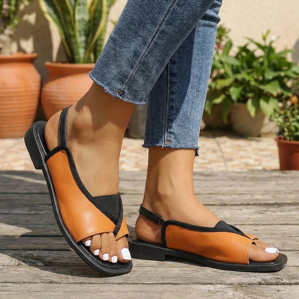 Women's Slingback Flat Sandals – Comfortable Open Toe Summer Sandals