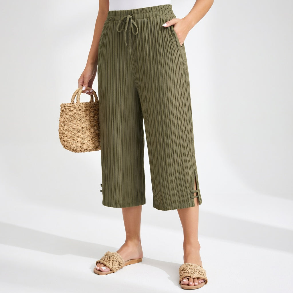 Women's Wide-Leg Summer Trousers – Elegant Comfortable Everyday Style