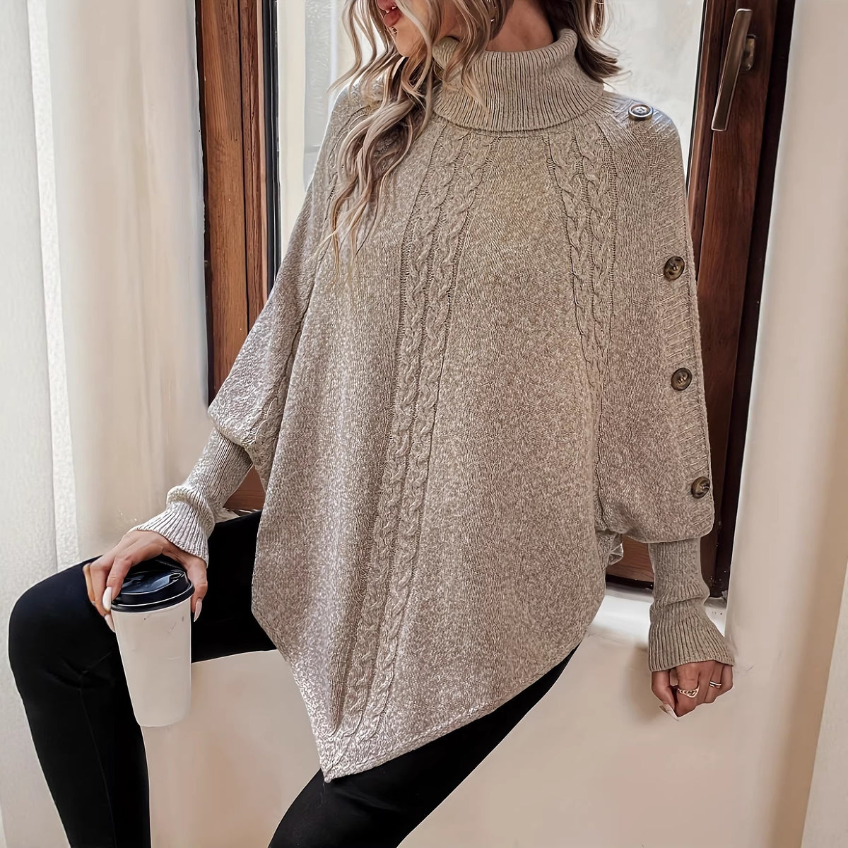 Solid Loose Long-Sleeve Sweater - Soft and Casual