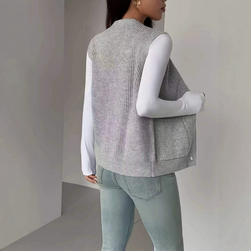 Button Sweater Vest - Soft and Easy to Layer