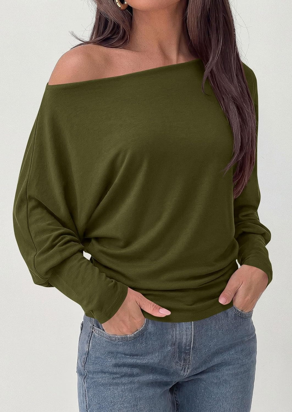Batwing-Sleeve Base Layer Top - Versatile and Soft