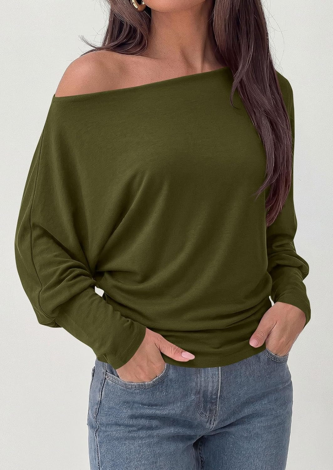 Batwing-Sleeve Base Layer Top - Versatile and Soft