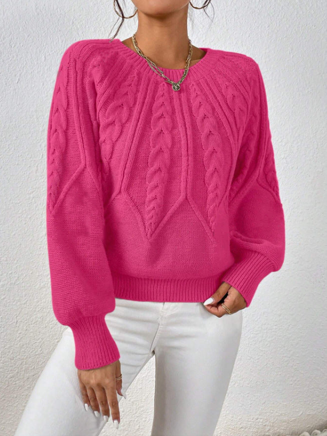 Women’s Cable-Knit Crewneck Sweater - Soft and Versatile