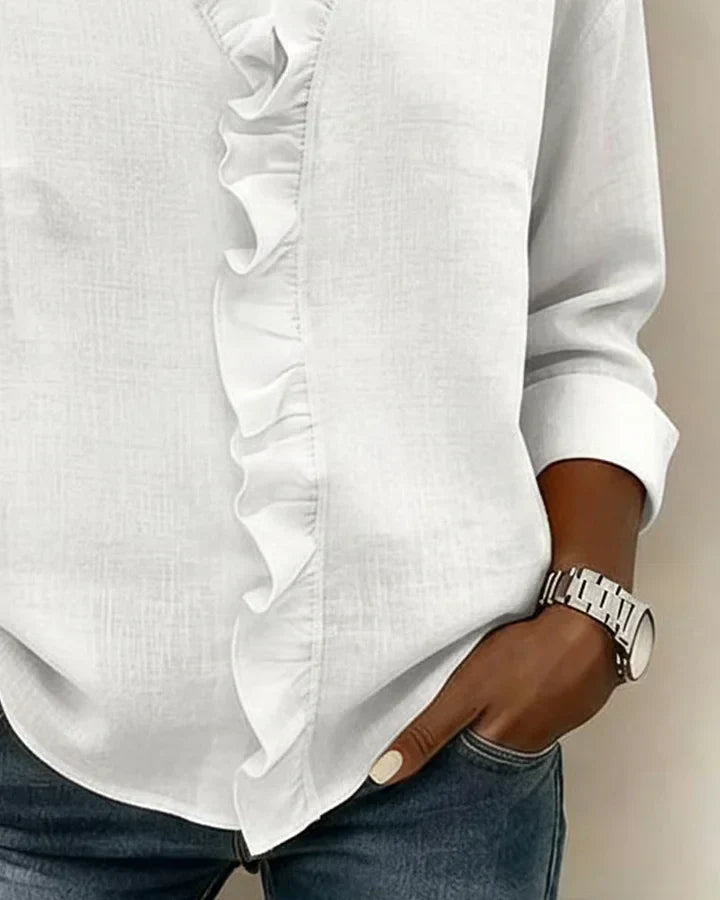 Women’s Lightweight V-Neck Blouse – Fluid Everyday Top