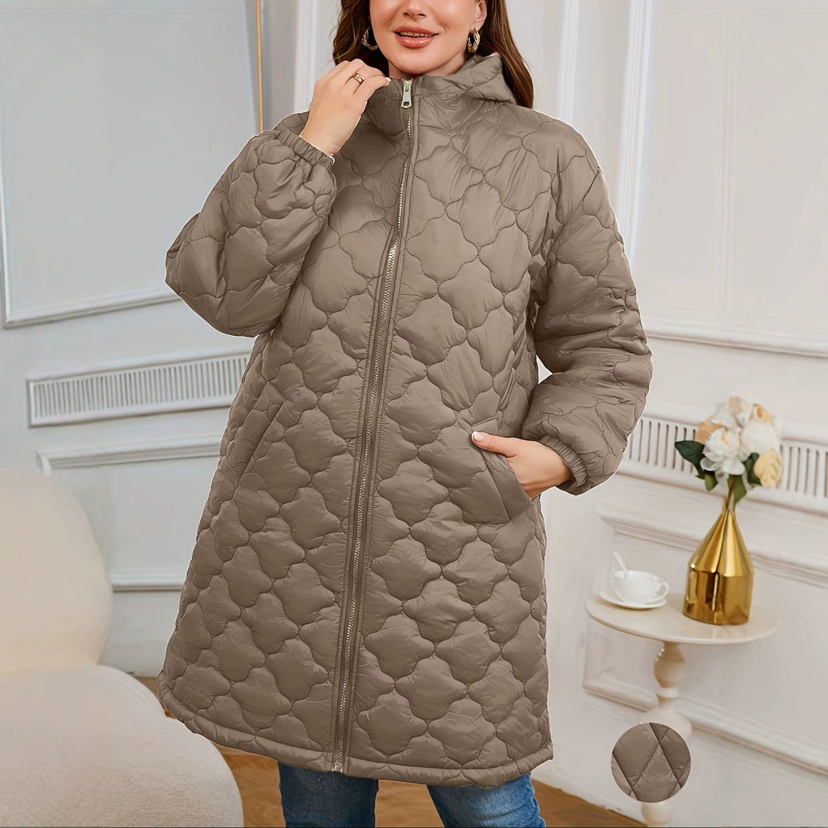Midi Padded Coat - Warm and Roomy