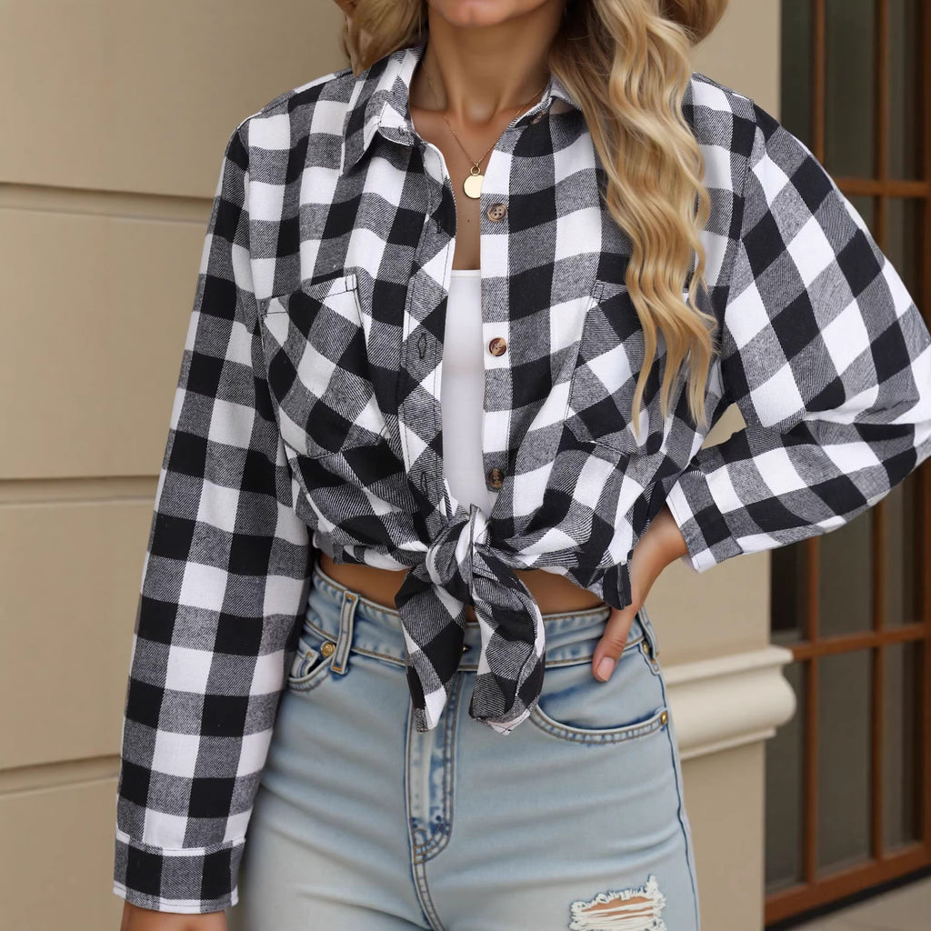 Casual Flannel Plaid Shirt - Relaxed and Warm