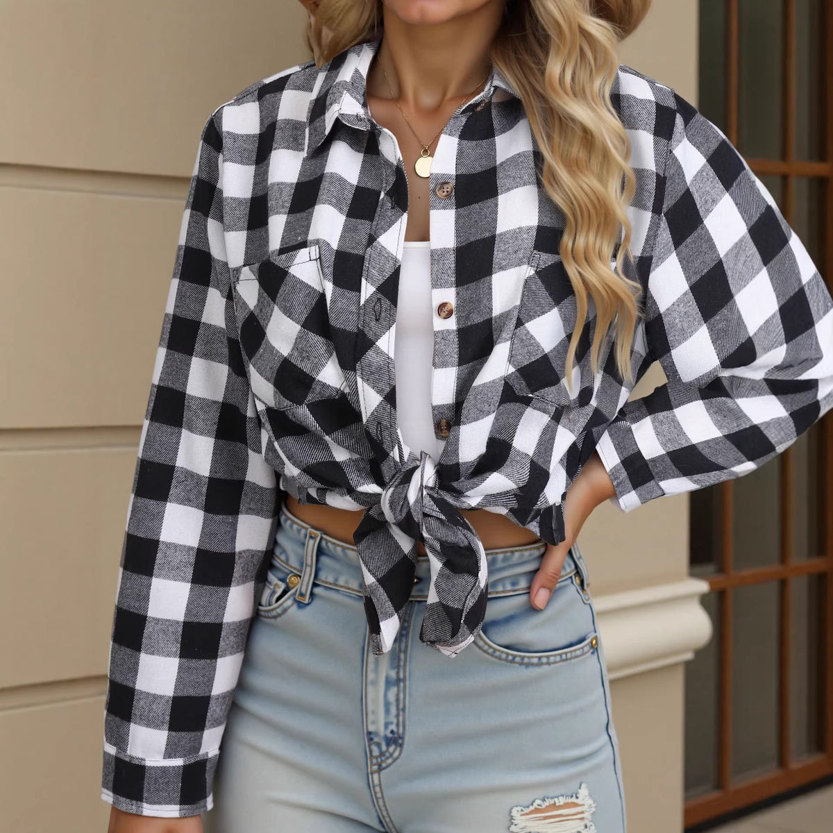 Casual Flannel Plaid Shirt - Relaxed and Warm